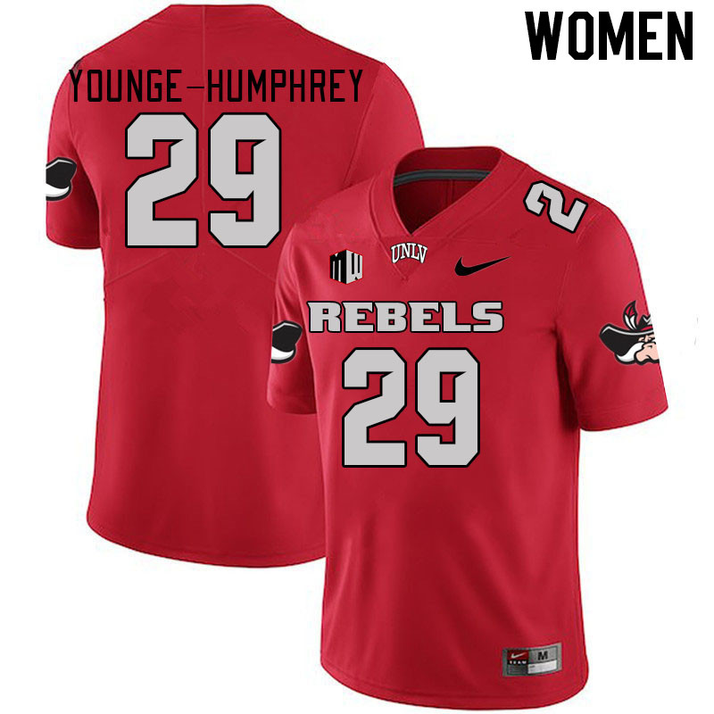 Women #29 Jordan Younge-Humphrey UNLV Rebels 2023 College Football Jerseys Stitched-Scarlet